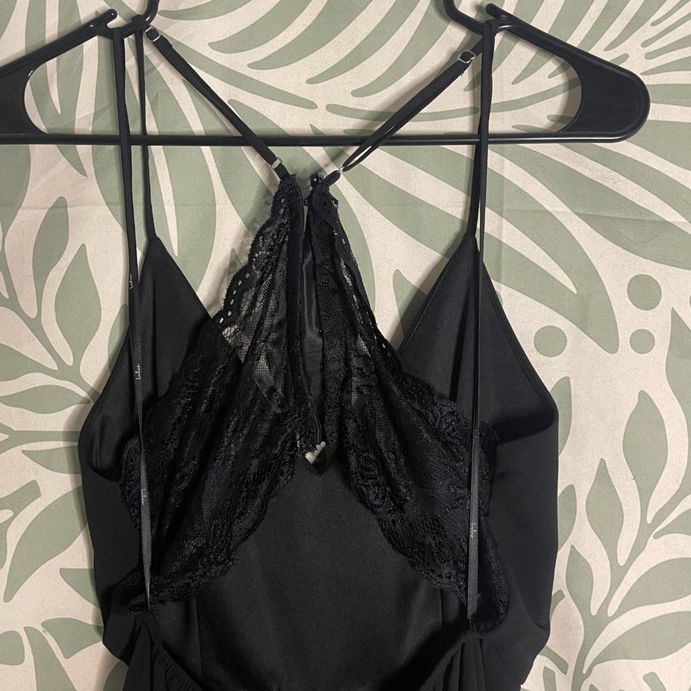 Story of a Starry Night Black Backless Lace Maxi Dress - Picture 7 of 7